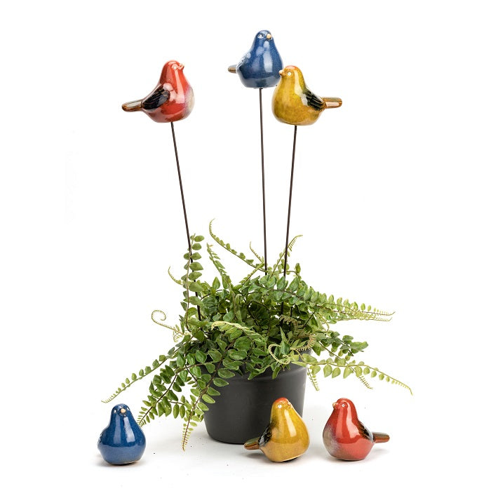 Birds on Stick Ceramic Statue  