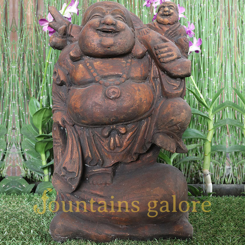 Traveling Buddha with Baby Statue