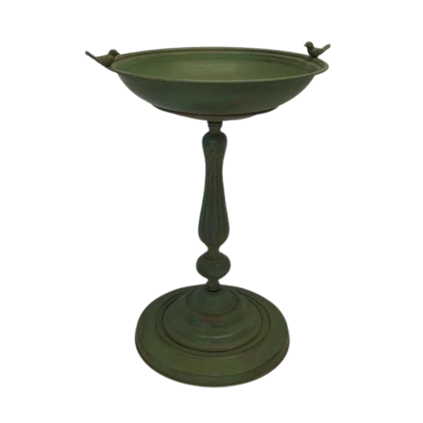 Antique Green Birdbath / Birdfeeder Bird Bath