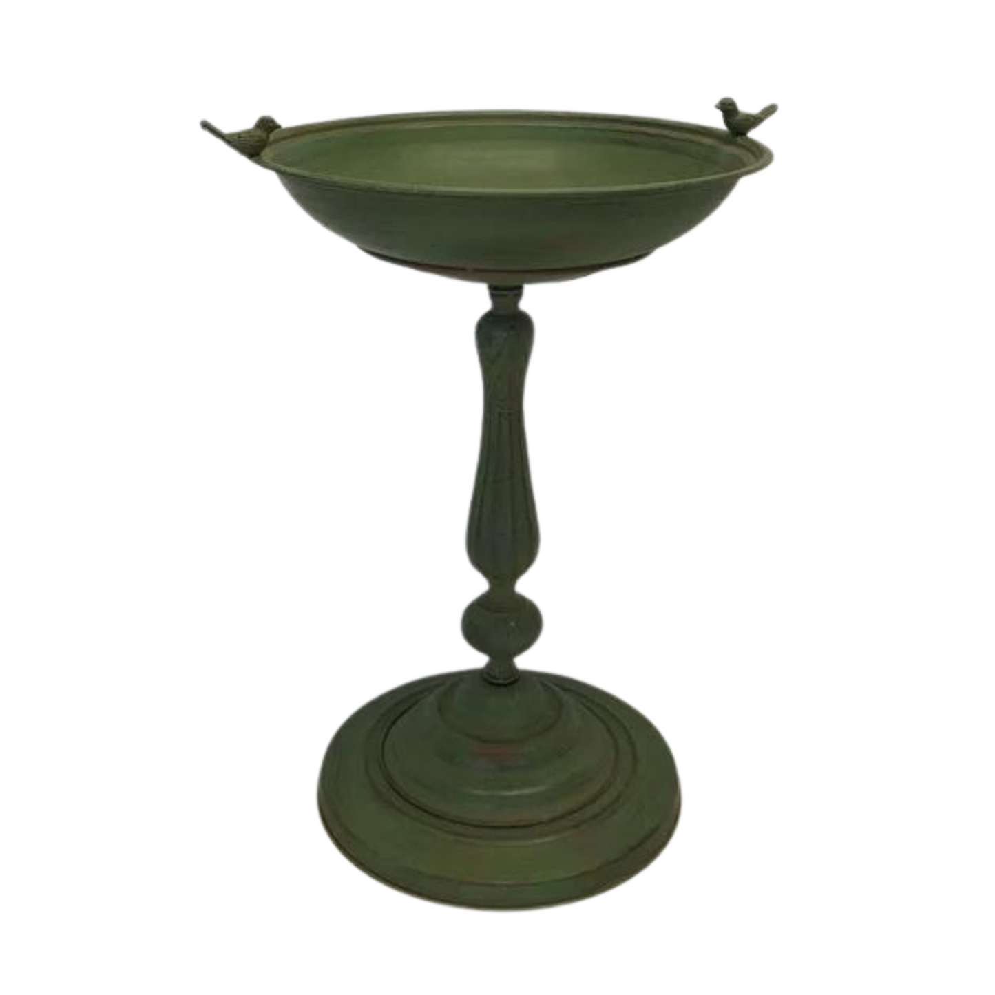 Antique Green Birdbath / Birdfeeder Bird Bath  