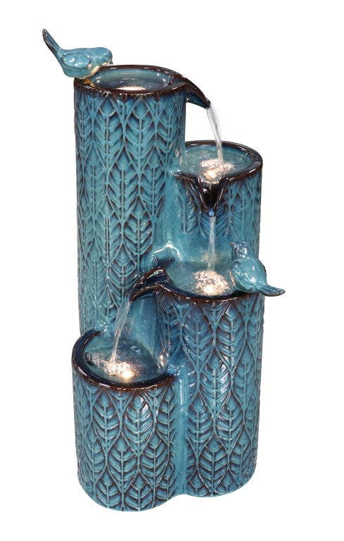 Botanical Birds with light Fountain