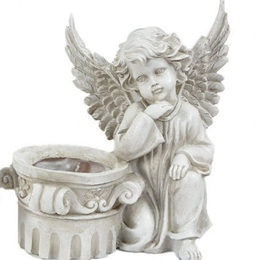 Cherubs with Pot! Statue Wendy Import Leaning Cherub (Right)