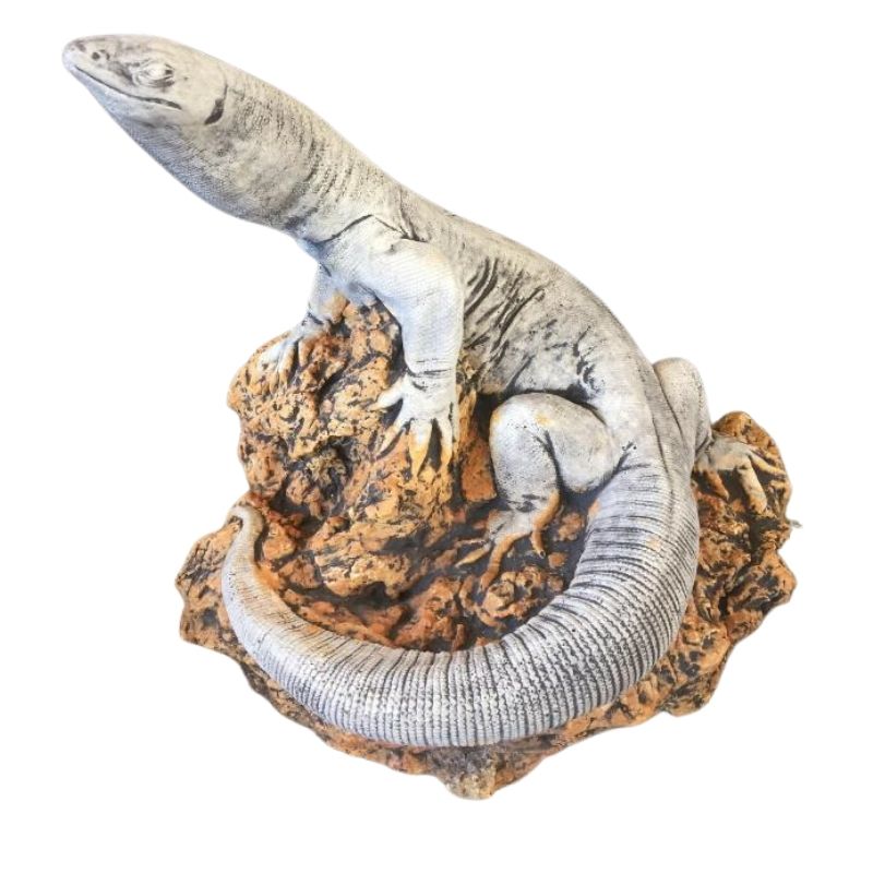 Lizard On Rock Statue