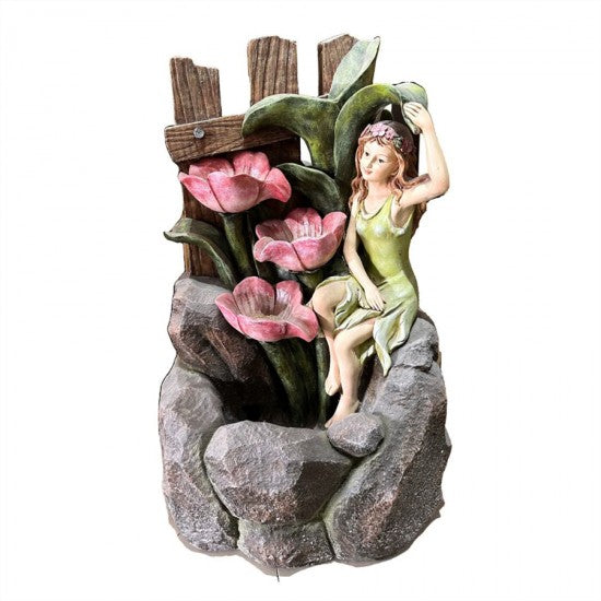 Resin Fairy Garden Fountain Water Feature