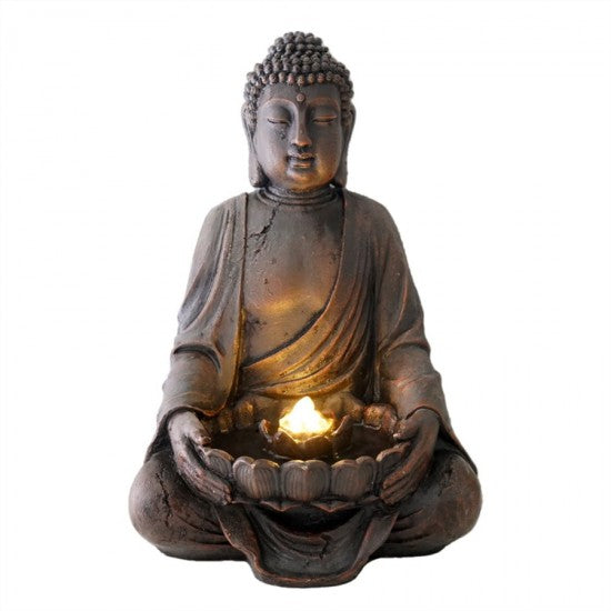 Buddha with Lotus Bowl Statue