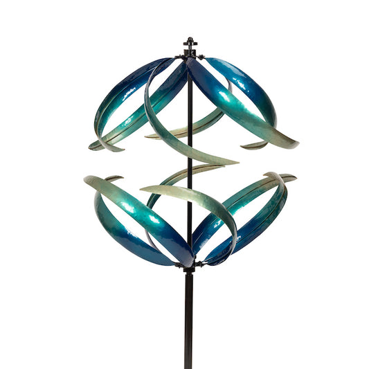Wind Spin East West Blu Wave Decor