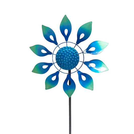 Wind Spinner Dahlia Blue Wave Decor