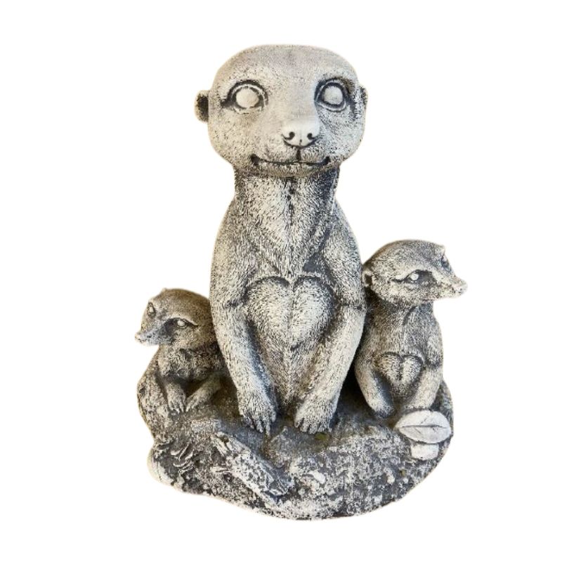 Small Meerkat Family Statue