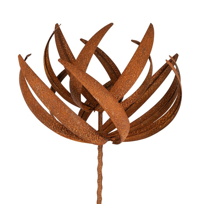 Wind Spinner Lotus Rust Small Decor