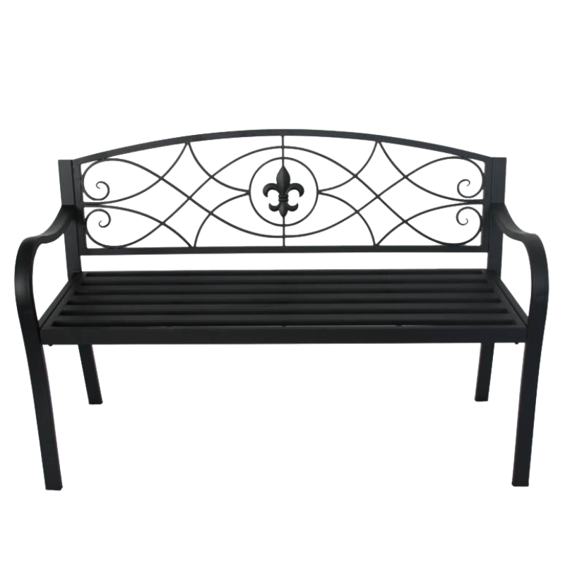 3 Person Bench Black Furniture