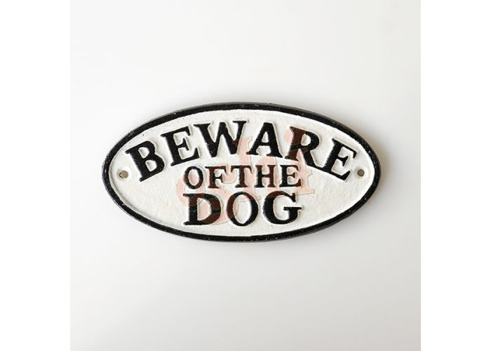 Beware of the Dog Oval Décor