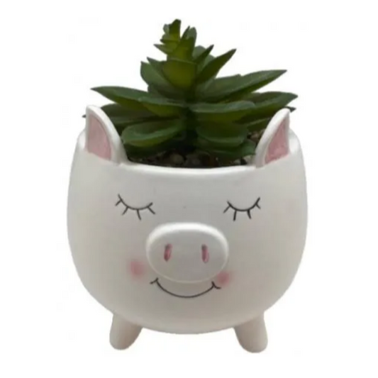 Peppa the Pig with Plant - Ceramic Statue Statue  