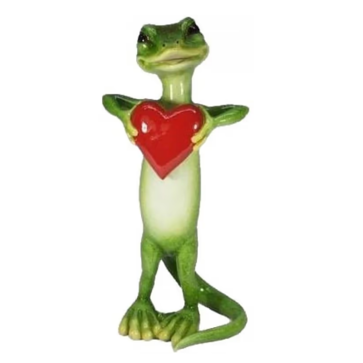 Large Gecko Holding Love Heart Statue Statue
