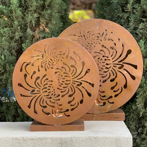 Candle Holders Rustic Laser Round Décor