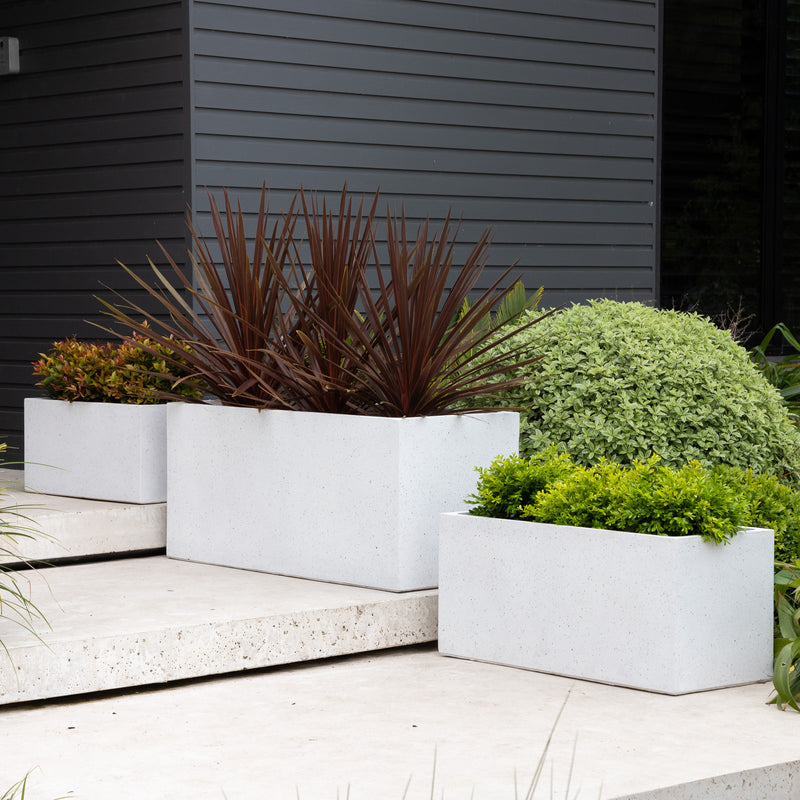 Asher Trough Trough Small White Terrazzo