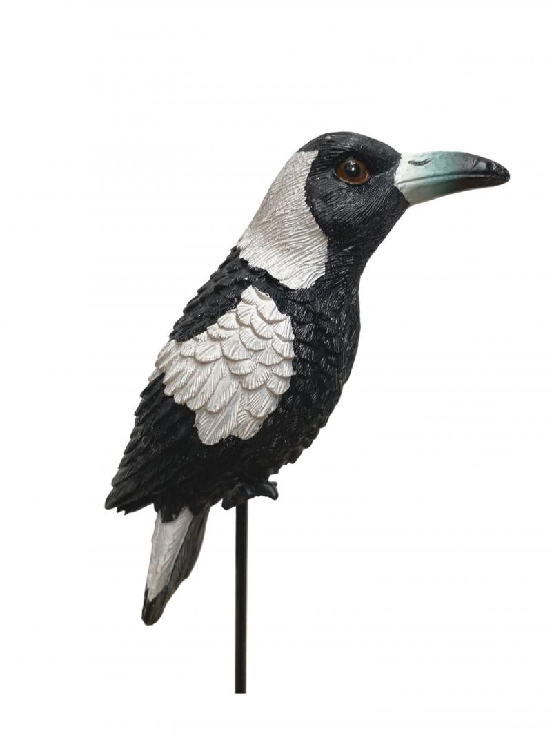 Baby Magpie on Stick Statue