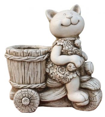 Kitty Kat Flowerpot Bike Decor