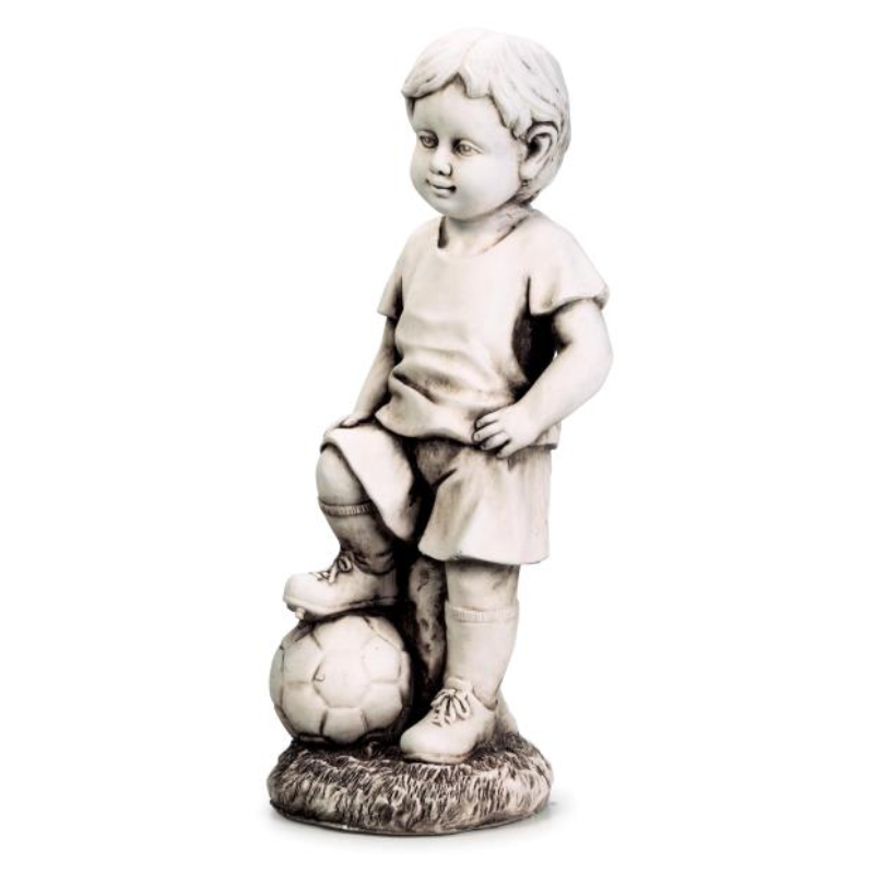 Boy Kicking Soccer Ball - Medium Statue