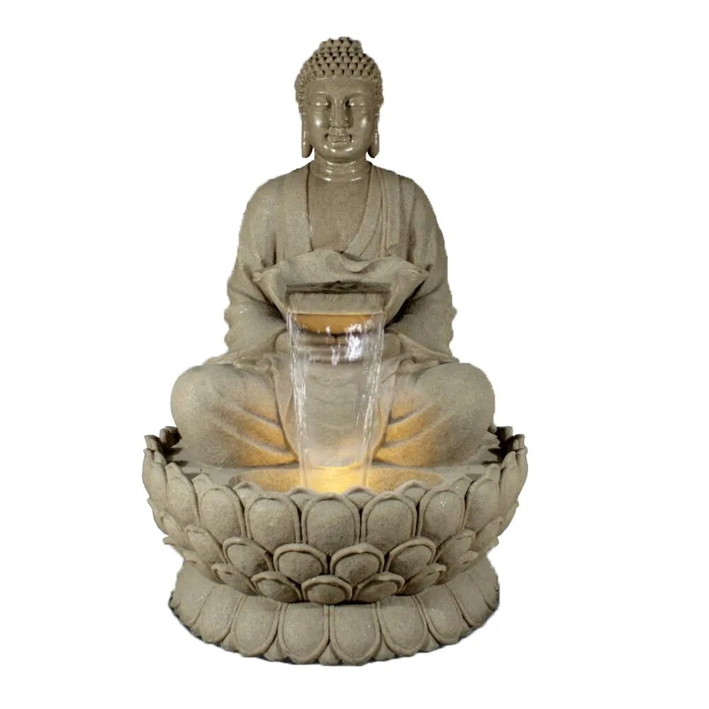 Large Meditating Buddha Water Fountain Water Feature Fountain
