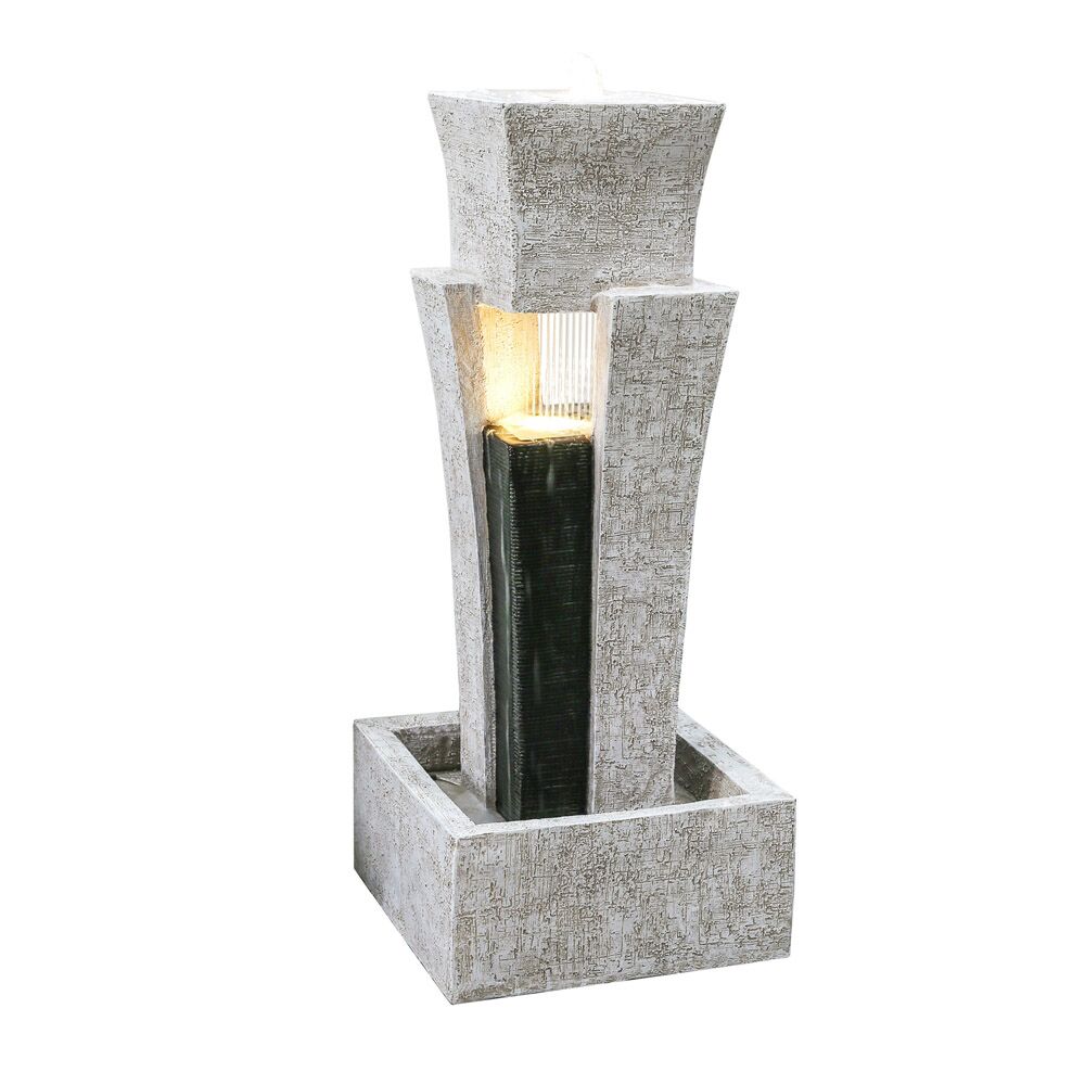 Modern Pillar with Shower Water Fountain Water Feature