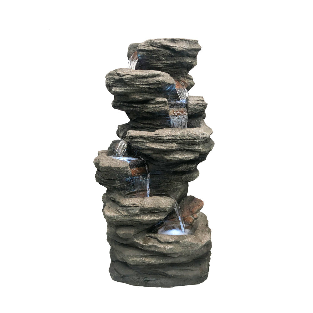 6 Tier Slated Rock Fountain Water Feature