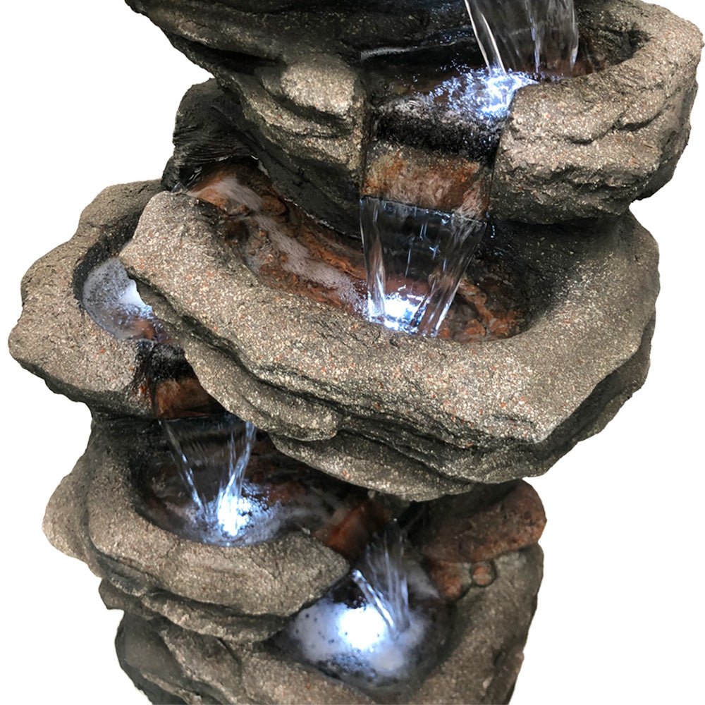 6 Tier Slated Rock Fountain Water Feature