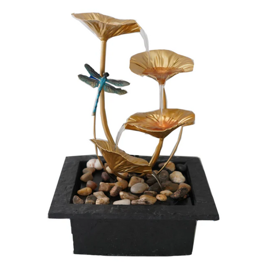 Dragonfly Lotus Fountain Water Feature  