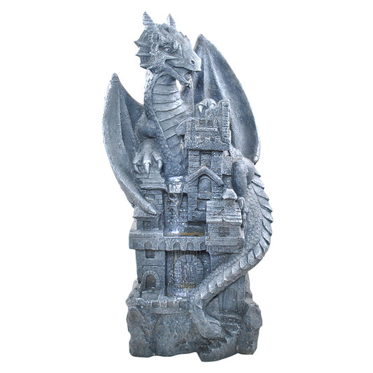 Dragon Fortress Fountain - Large Water Feature  
