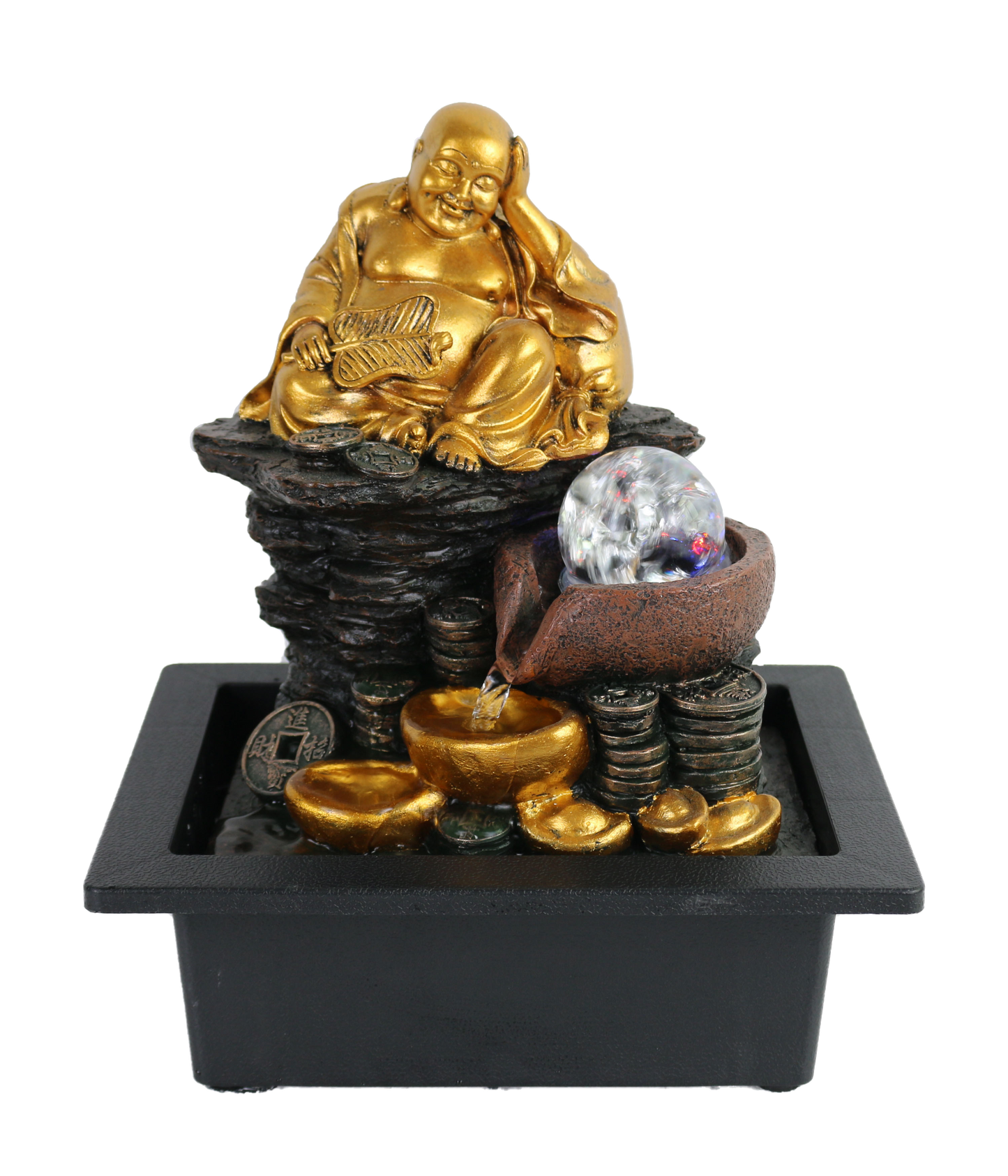 Gilt Laughing Buddha Water Feature