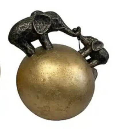 Gold Elephant Helping Hand Statue Statue Small