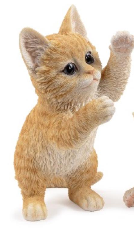 Figurine - Playful Kitten - Ginger Statue