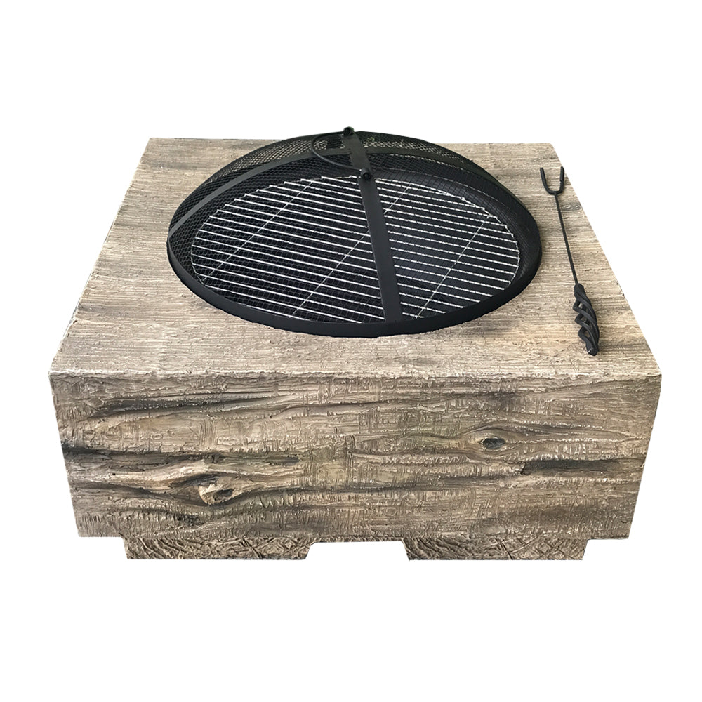 H28 2-IN-1 Multifunctional Fire Pit with BBQ Grill Fire Pit