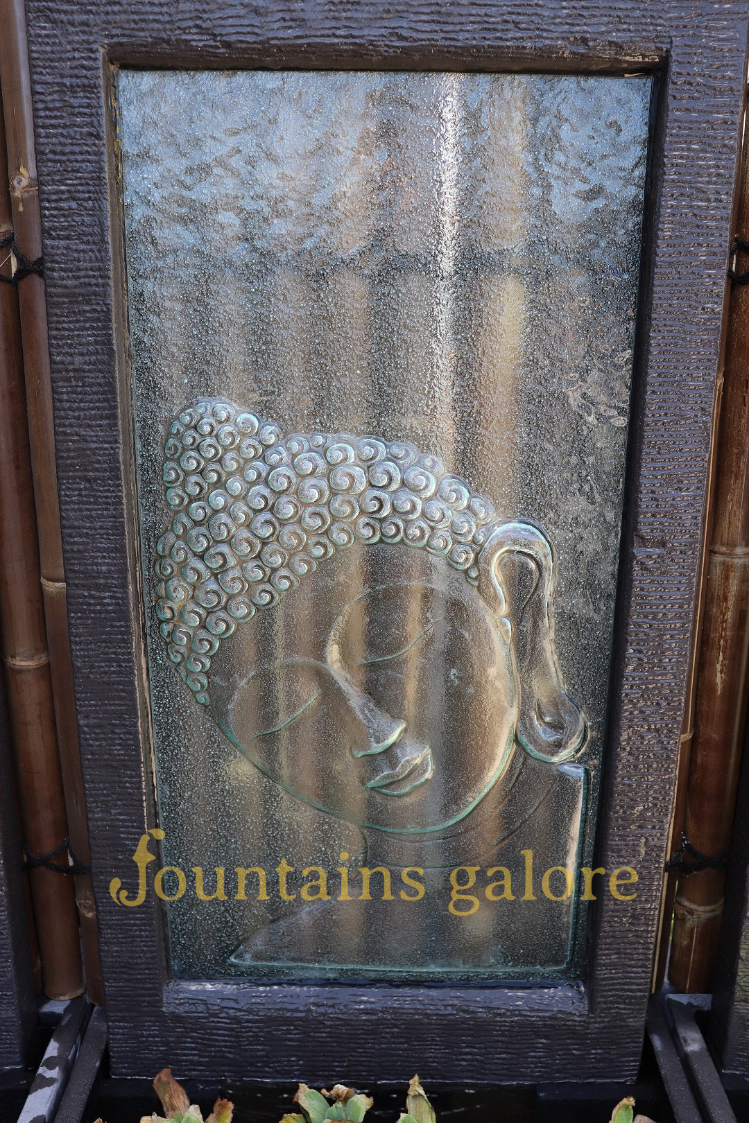 Buddha Sleeping Glass Wall Fountain