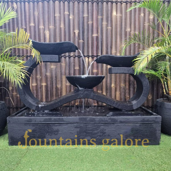 Infinity Fountain Water Feature Charcoal Standard