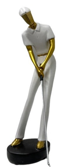 White Golfer Statues Statue Club Down Golfer