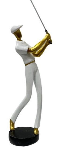 White Golfer Statues Statue Club Up Golfer
