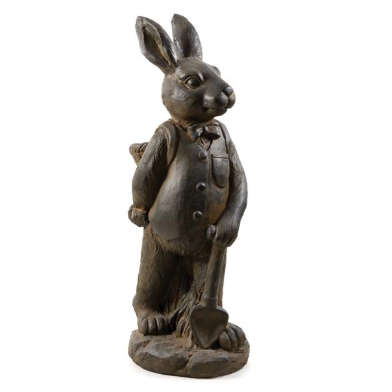 Large Mr Rabbit - Rusted Iron Statue