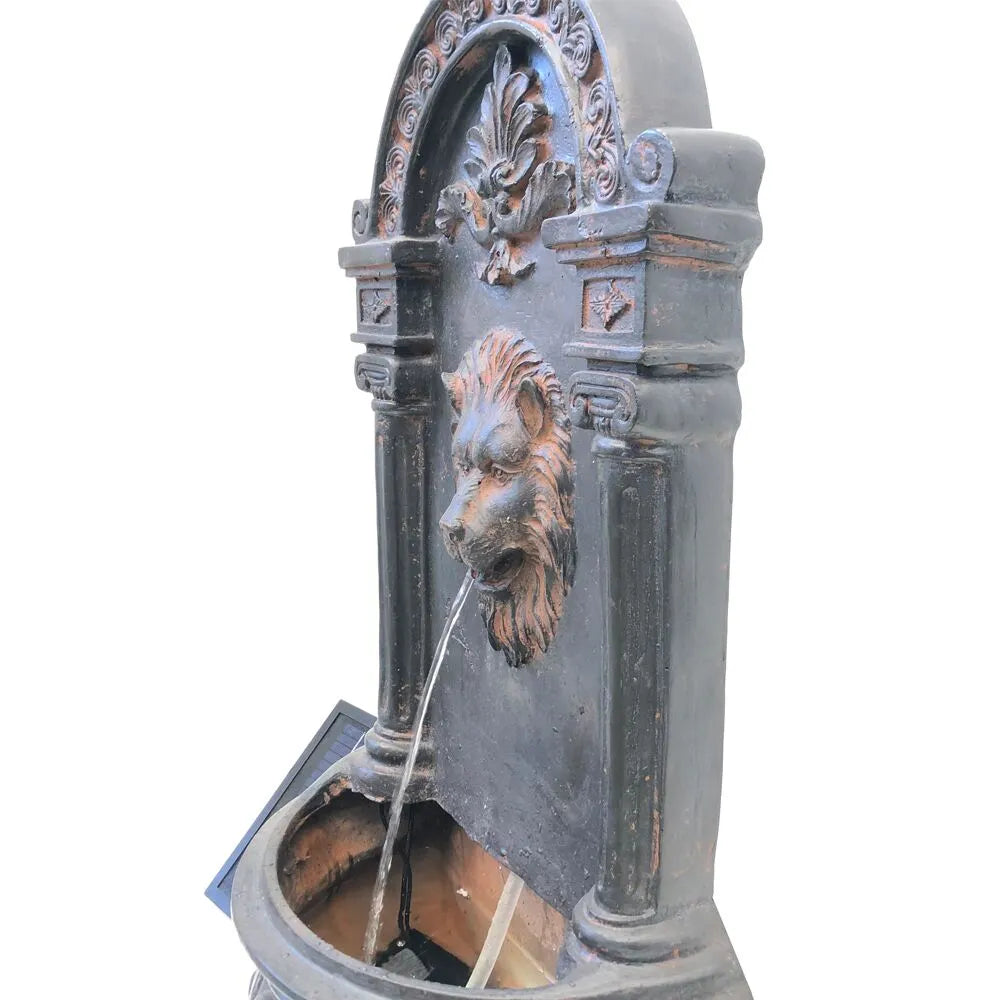 Lion's Head Solar Fountain Water Feature