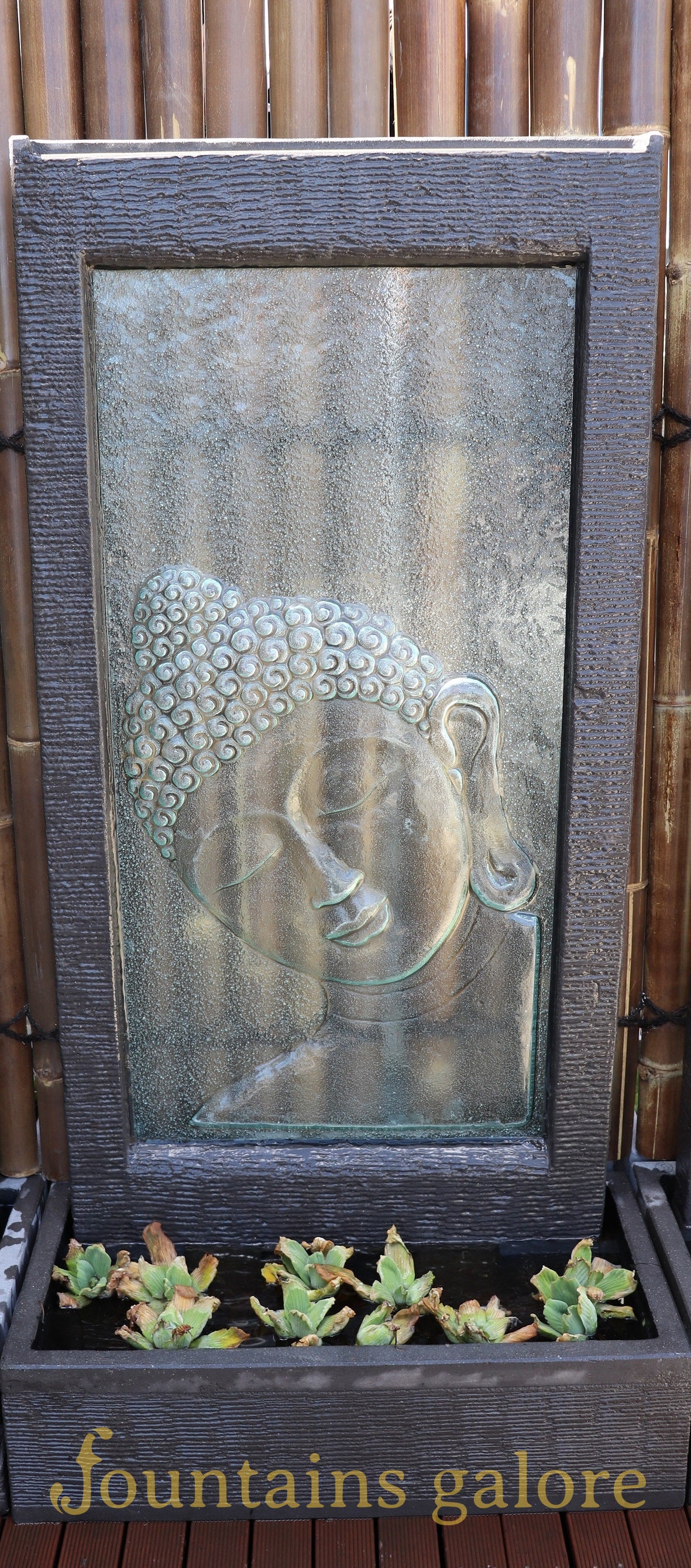 Buddha Sleeping Glass Wall Fountain