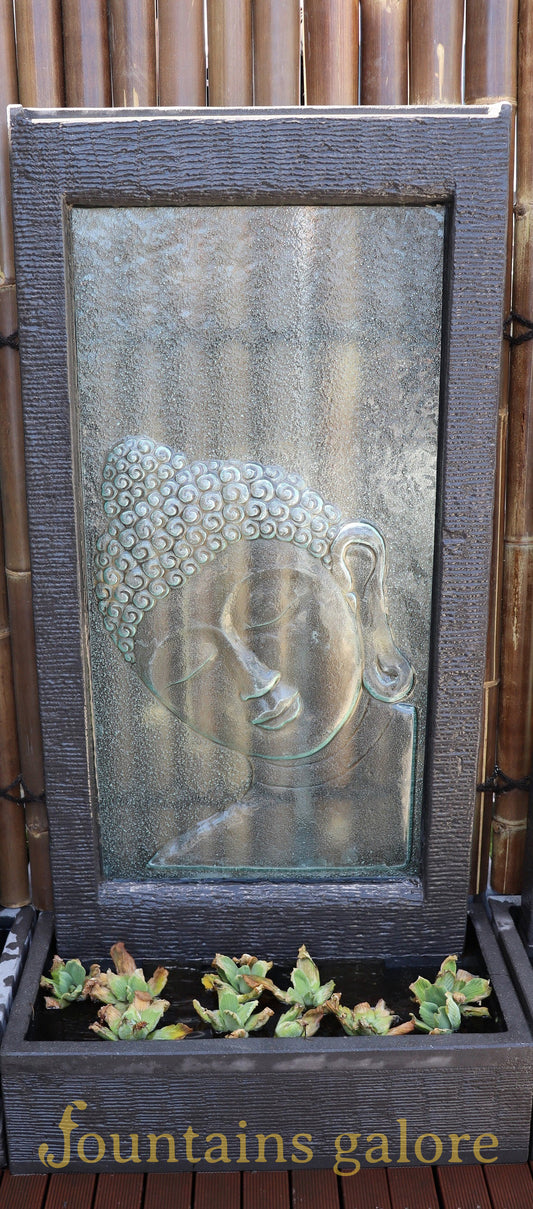 Buddha Sleeping Glass Wall Fountain EX DISPLAY Water Feature  