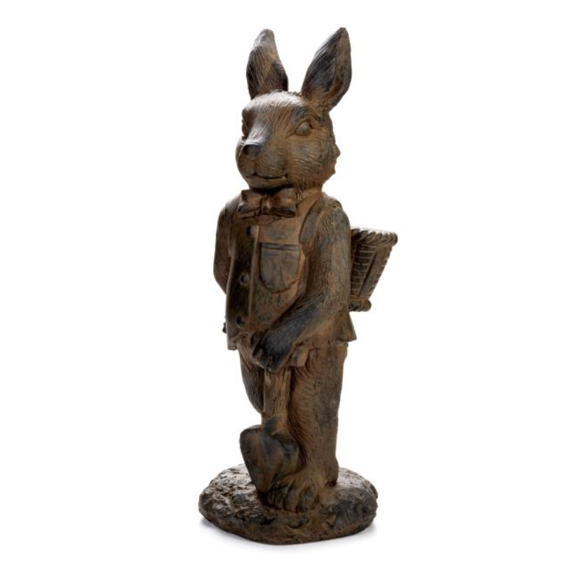 Medium Mr Rabbit - Rusted Iron Statue