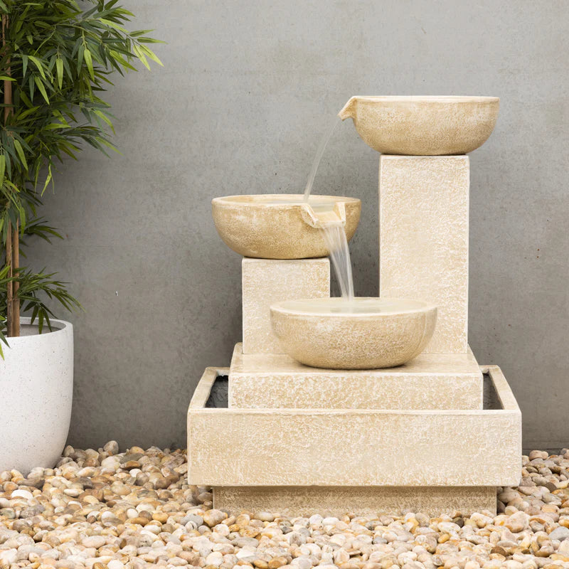 Trio Cascading Fountain Water Feature Northcote