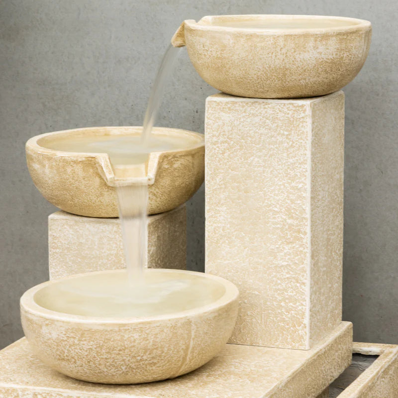 Trio Cascading Fountain Water Feature Northcote
