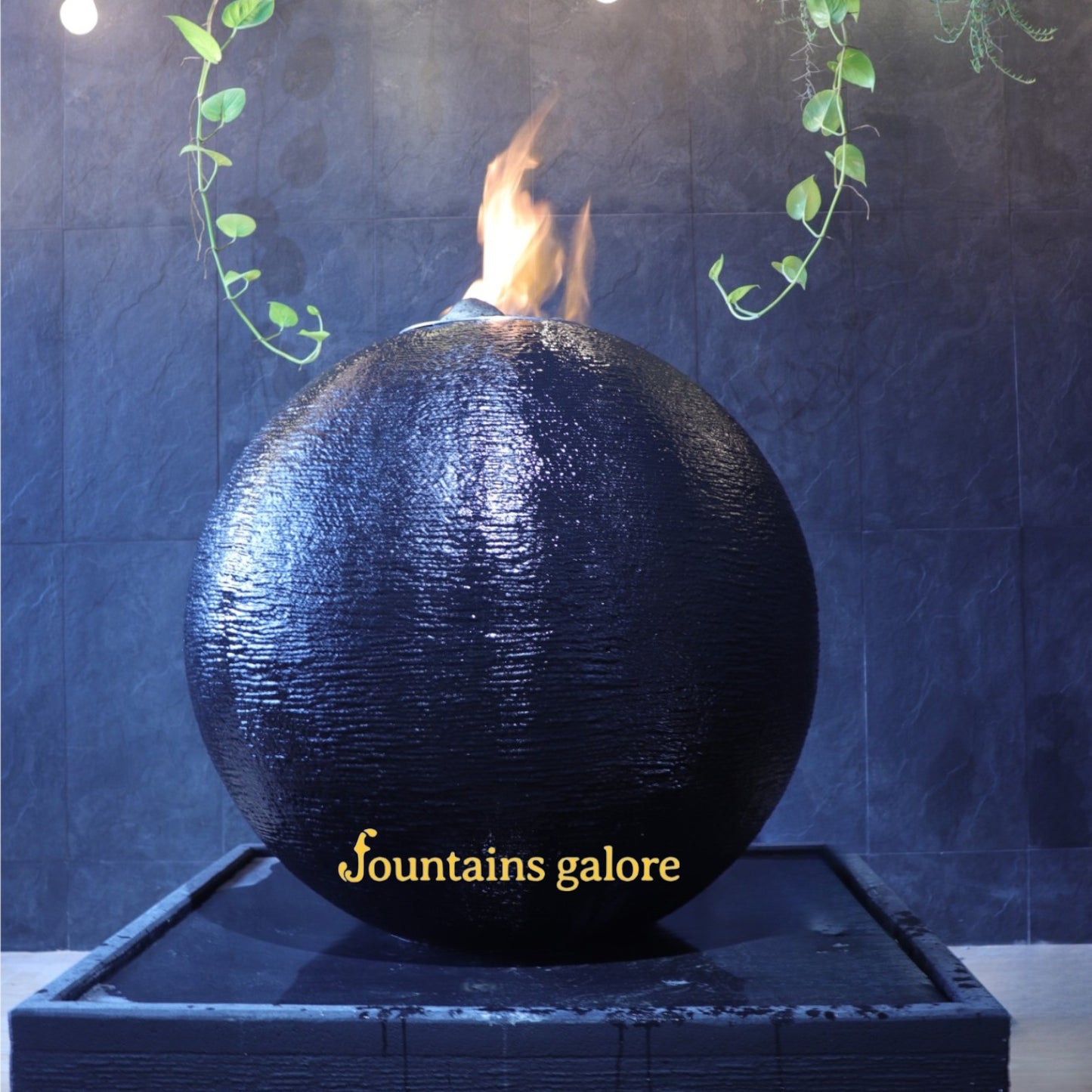 Luna Sphere Of Flames Fountain Water Feature