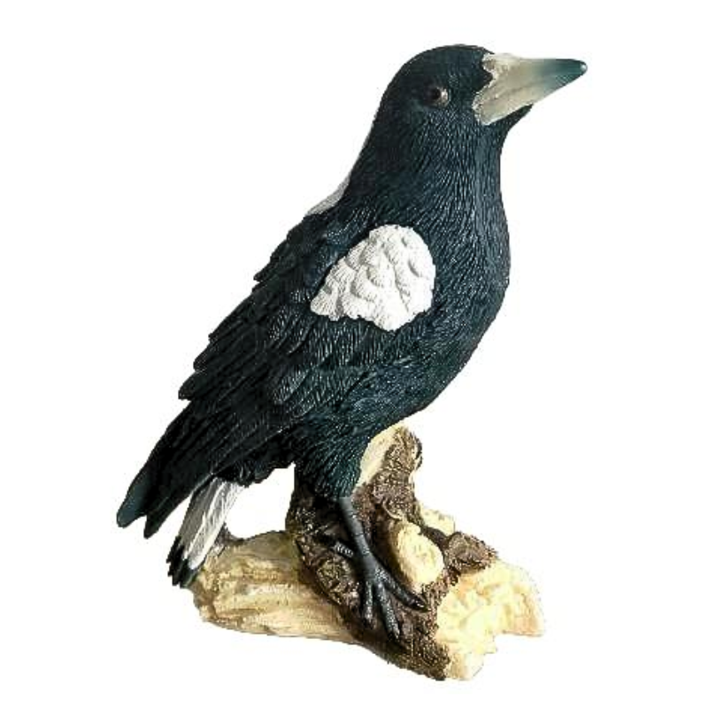 Magpie on Stump Statue Statue