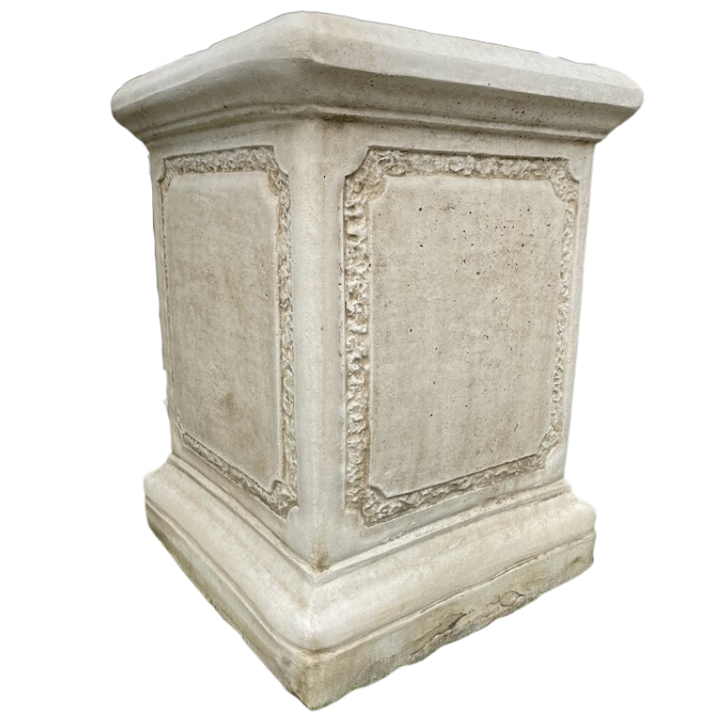Very Large Jefferson Pedestal Urn and Pedestal Rock Solid Statues