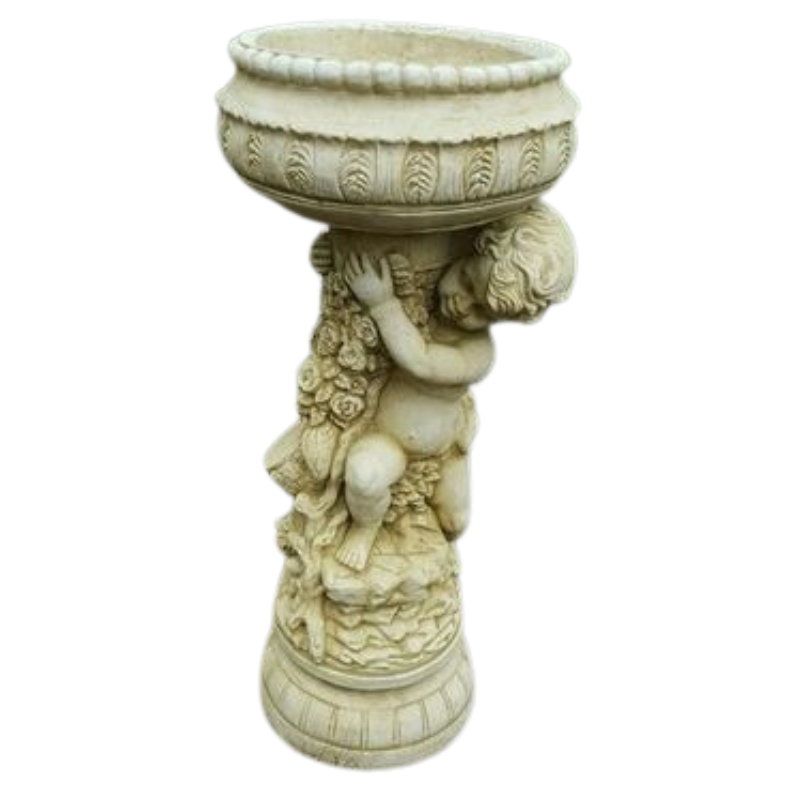 Single Cherub Bird Bath Bird Bath