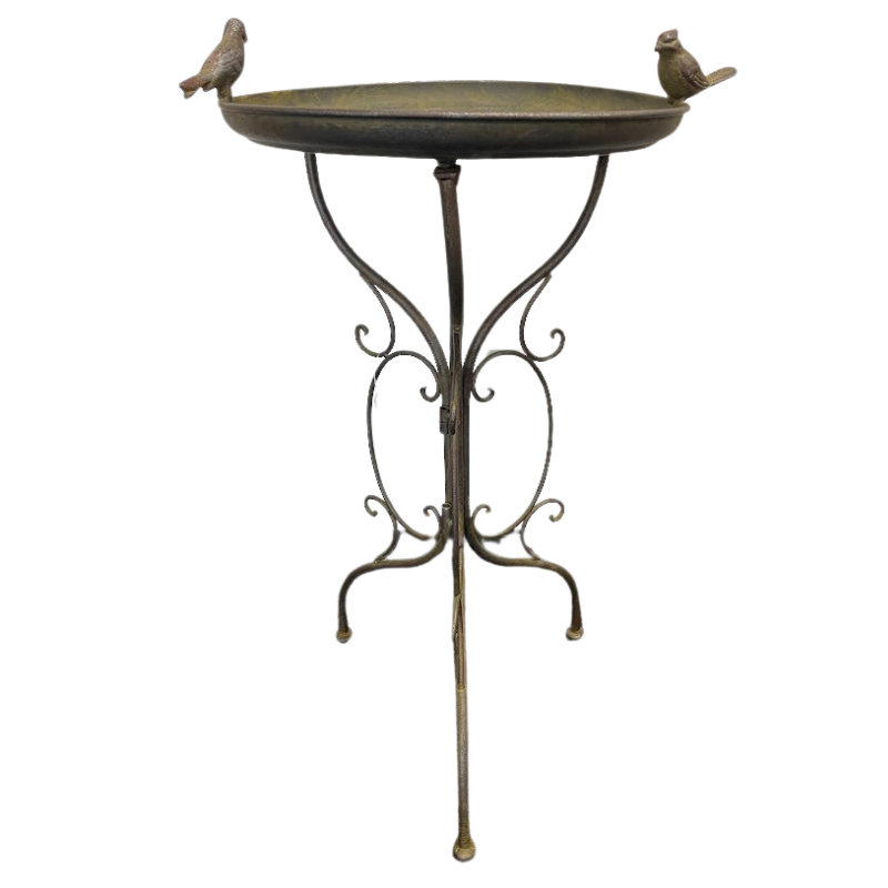 Rust Bird Bath on Stand Bird Bath