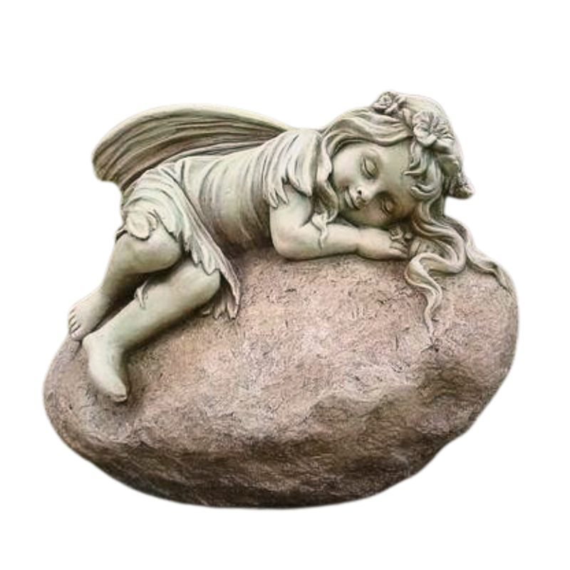 Fairy Resting on Rock Statue Statue