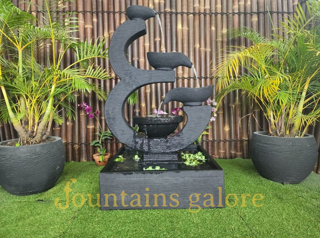 Streaming Cascade Fountain Water Feature Standard (240V) Charcoal